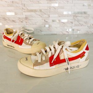 THE REMADE Classic Warrior WB 1 Women Shoes Leather Size 4 Sneakers Casual White